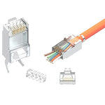 Lot de 10 Connecteur RJ45 Cat7 Cat6A AWG23 Fiche Réseau S/FTP Ethernet LAN Pass Through Connecteur à sertir