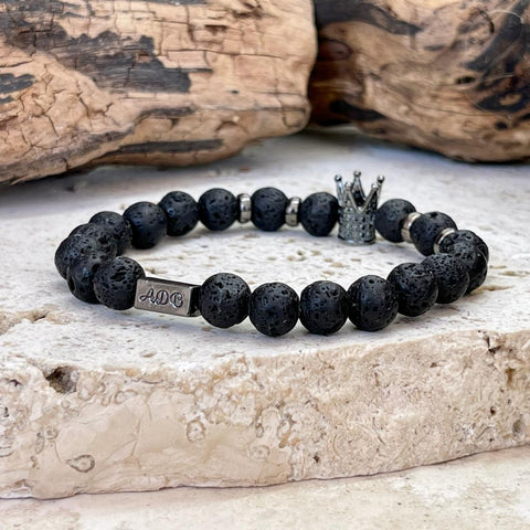 TOFBS Ensemble de 2 Bracelets Couple en Pierre Naturelle - Obsidienne Noire pour Homme et Femme - Bijoux Cadeau pour Valentin, Anniversaire, Partenaire TOFBS Ensemble de 2 Bracelets Couple en Pierre Naturelle - Obsidienne Noire pour Homme et Femme - Bijoux Cadeau pour Valentin, Anniversaire, Partenaire
